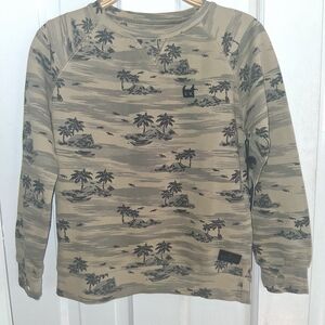 Munster Olive Palm Print Sweatshirt